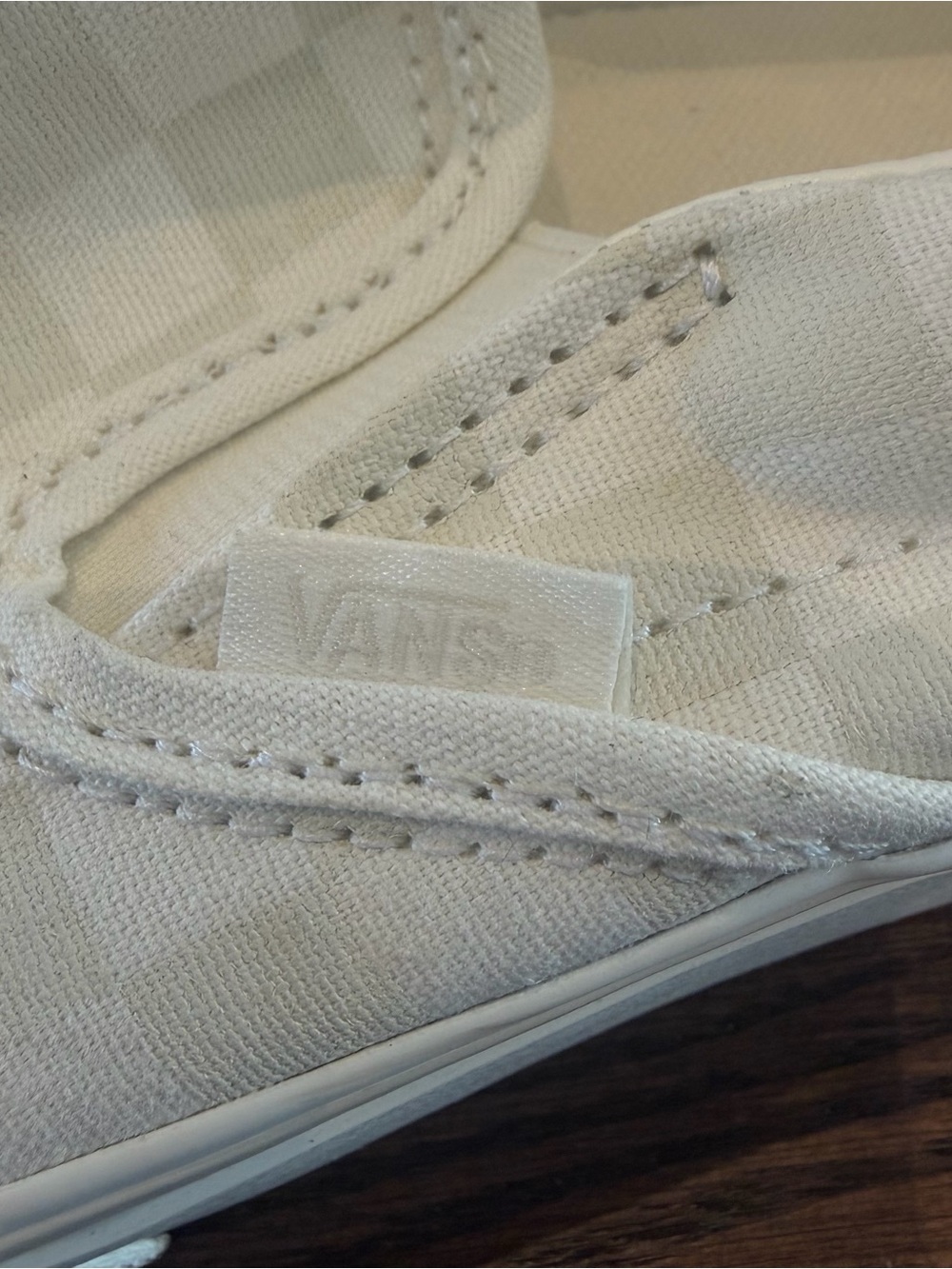 Women's Size 10 Vans White Canvas platform Slip-On Sneakers - Picture 3 of 7